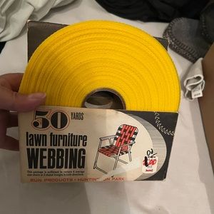 MADE IN USA Vintage 50 Yards Lawn Furniture Webbing Yellow Sun Products